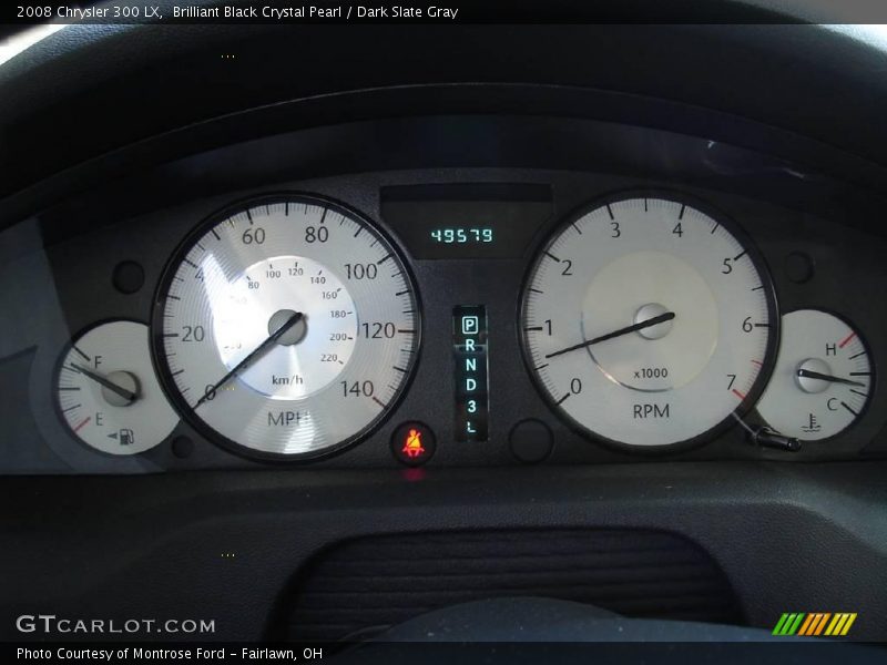 Brilliant Black Crystal Pearl / Dark Slate Gray 2008 Chrysler 300 LX