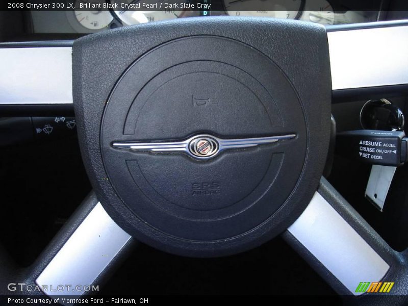 Brilliant Black Crystal Pearl / Dark Slate Gray 2008 Chrysler 300 LX