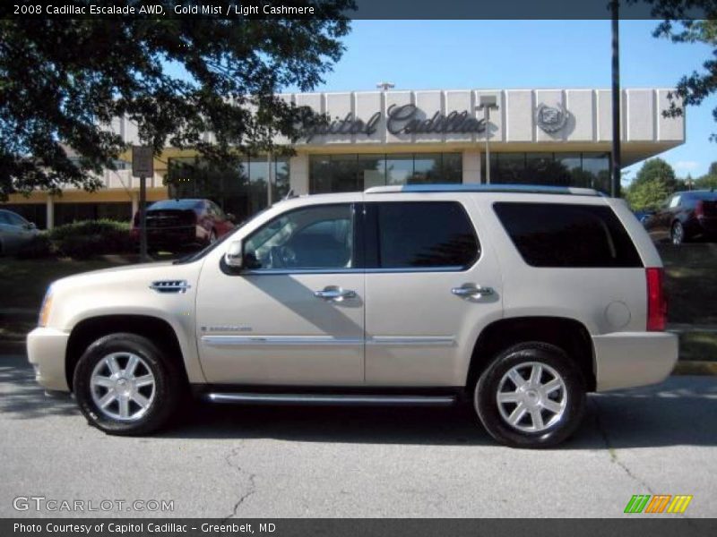 Gold Mist / Light Cashmere 2008 Cadillac Escalade AWD