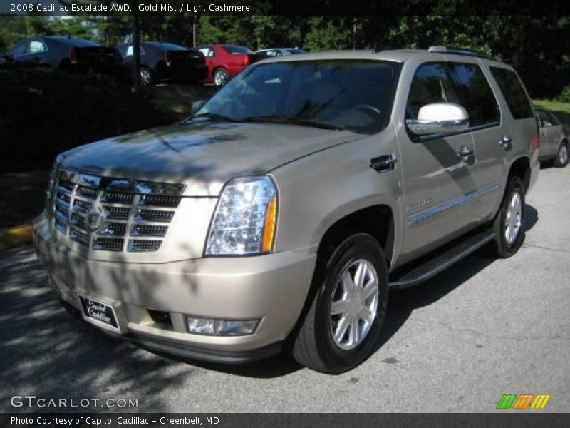 Gold Mist / Light Cashmere 2008 Cadillac Escalade AWD