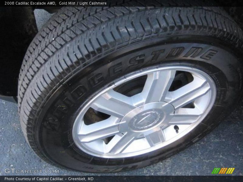 Gold Mist / Light Cashmere 2008 Cadillac Escalade AWD