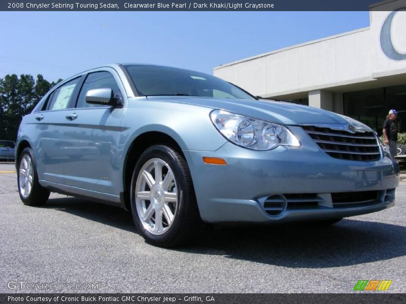Clearwater Blue Pearl / Dark Khaki/Light Graystone 2008 Chrysler Sebring Touring Sedan