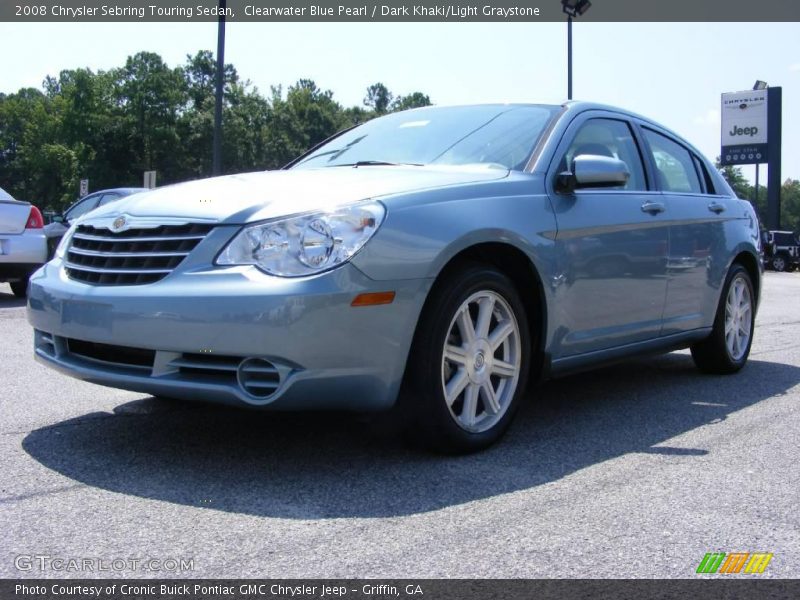 Clearwater Blue Pearl / Dark Khaki/Light Graystone 2008 Chrysler Sebring Touring Sedan