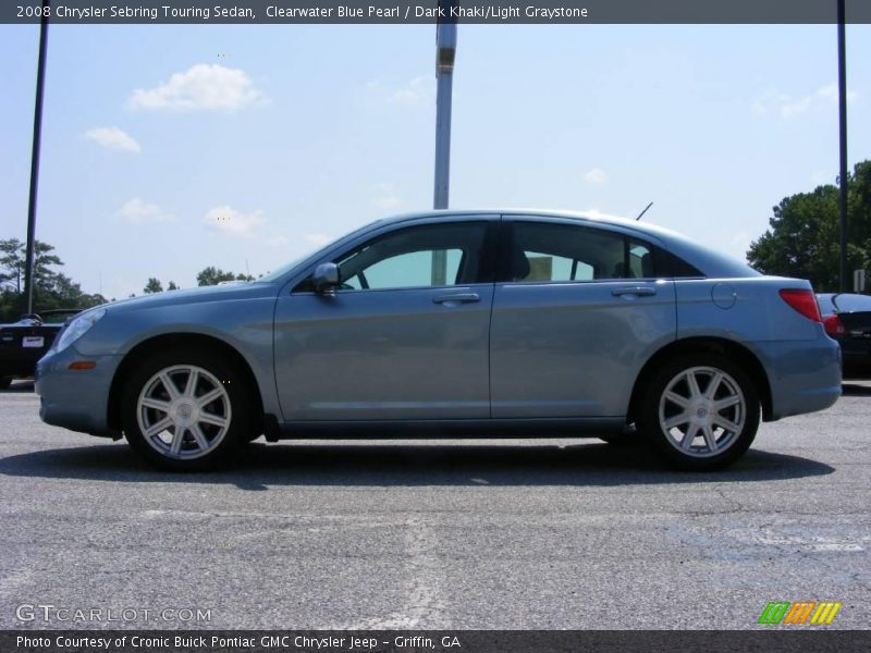 Clearwater Blue Pearl / Dark Khaki/Light Graystone 2008 Chrysler Sebring Touring Sedan