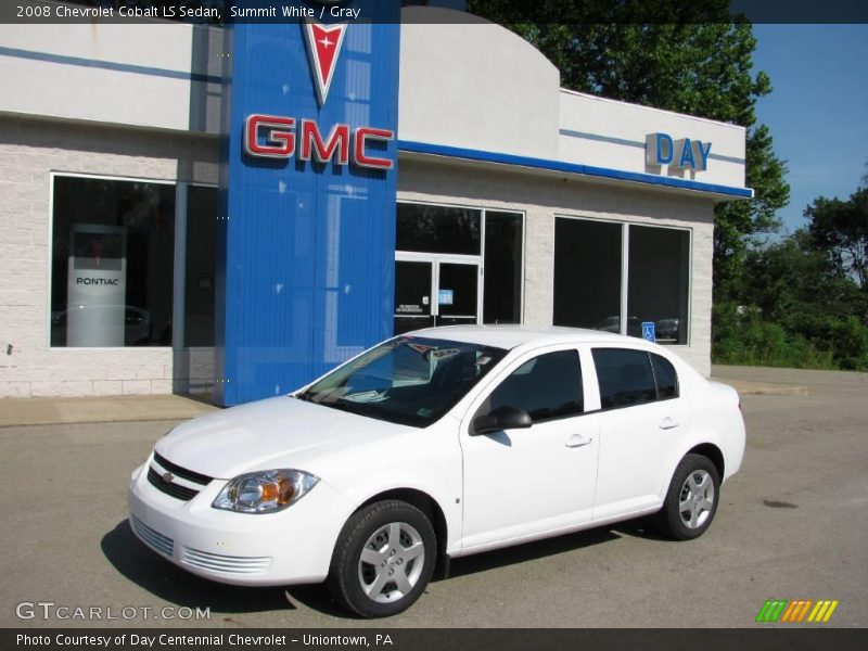 Summit White / Gray 2008 Chevrolet Cobalt LS Sedan