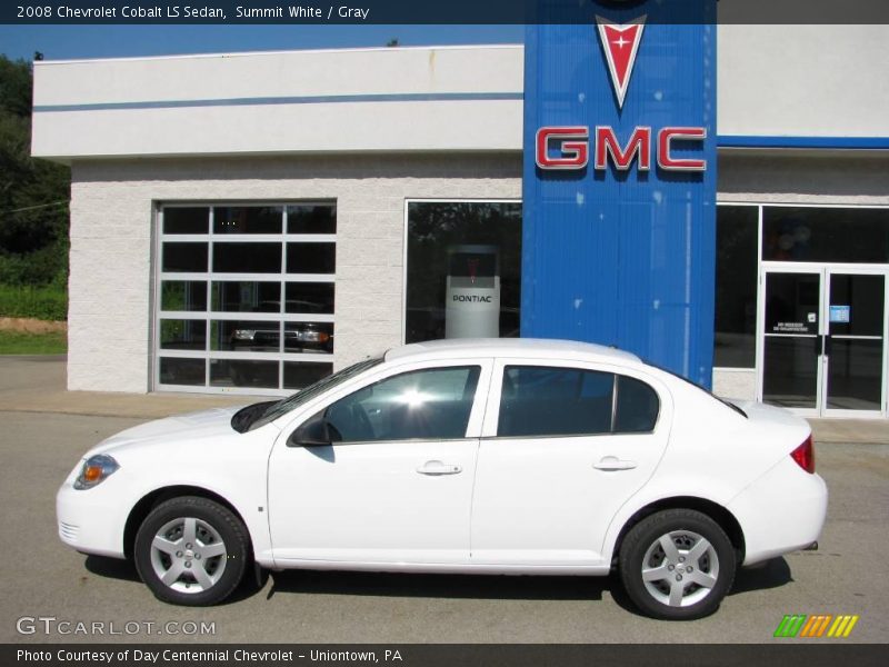 Summit White / Gray 2008 Chevrolet Cobalt LS Sedan