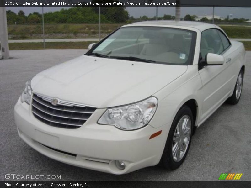 Stone White / Medium Pebble Beige/Cream 2008 Chrysler Sebring Limited Hardtop Convertible