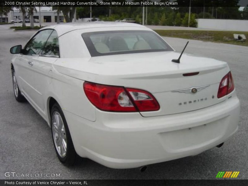 Stone White / Medium Pebble Beige/Cream 2008 Chrysler Sebring Limited Hardtop Convertible