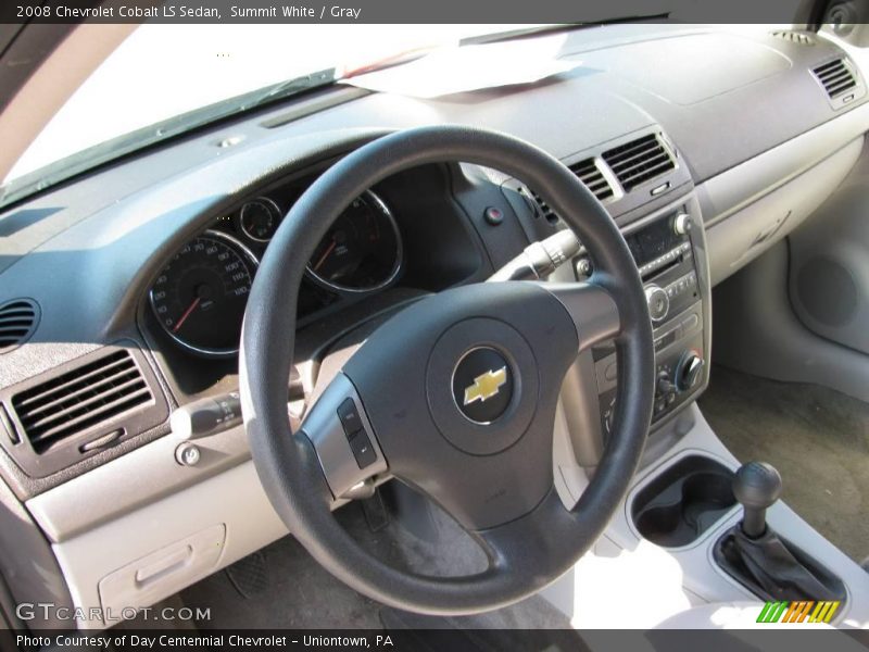 Summit White / Gray 2008 Chevrolet Cobalt LS Sedan