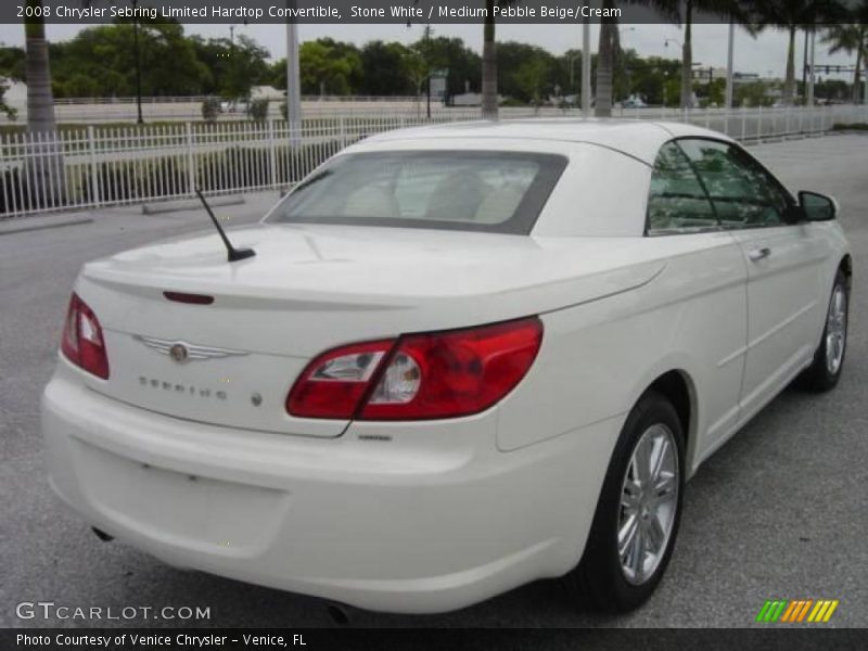 Stone White / Medium Pebble Beige/Cream 2008 Chrysler Sebring Limited Hardtop Convertible