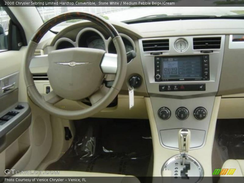Stone White / Medium Pebble Beige/Cream 2008 Chrysler Sebring Limited Hardtop Convertible