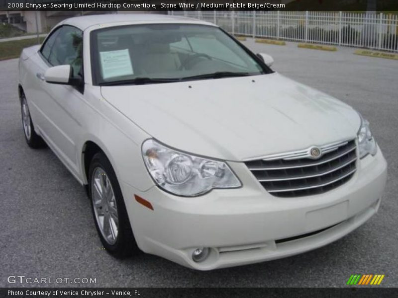 Stone White / Medium Pebble Beige/Cream 2008 Chrysler Sebring Limited Hardtop Convertible