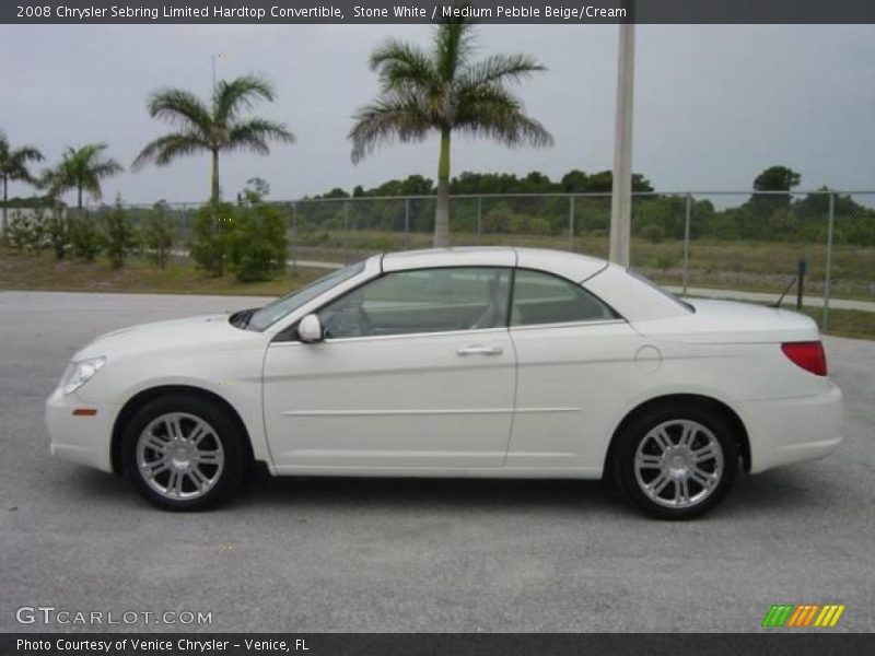 Stone White / Medium Pebble Beige/Cream 2008 Chrysler Sebring Limited Hardtop Convertible
