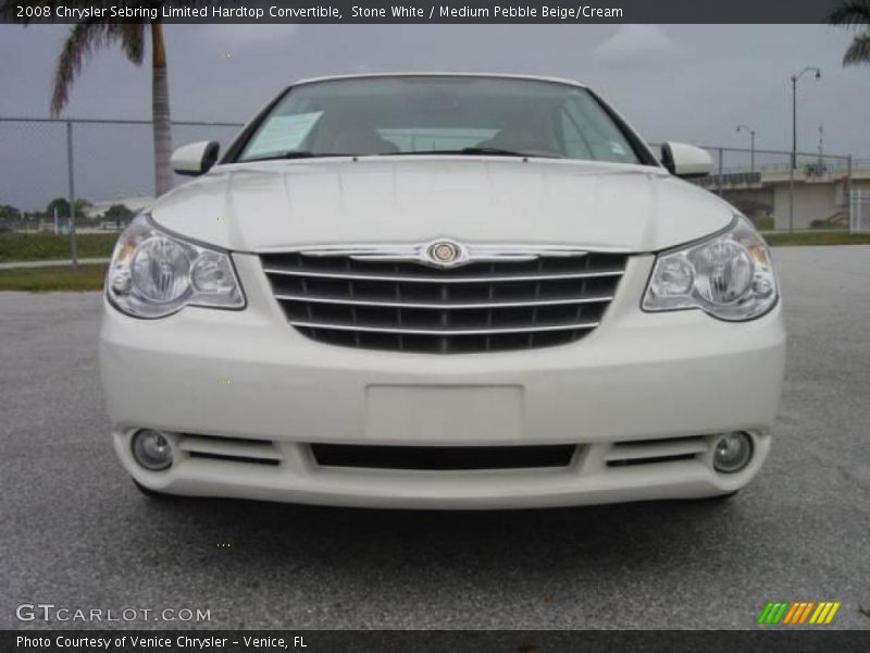 Stone White / Medium Pebble Beige/Cream 2008 Chrysler Sebring Limited Hardtop Convertible
