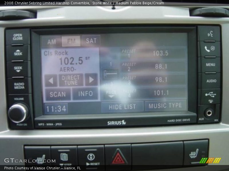 Stone White / Medium Pebble Beige/Cream 2008 Chrysler Sebring Limited Hardtop Convertible