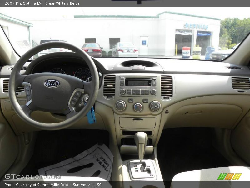 Clear White / Beige 2007 Kia Optima LX