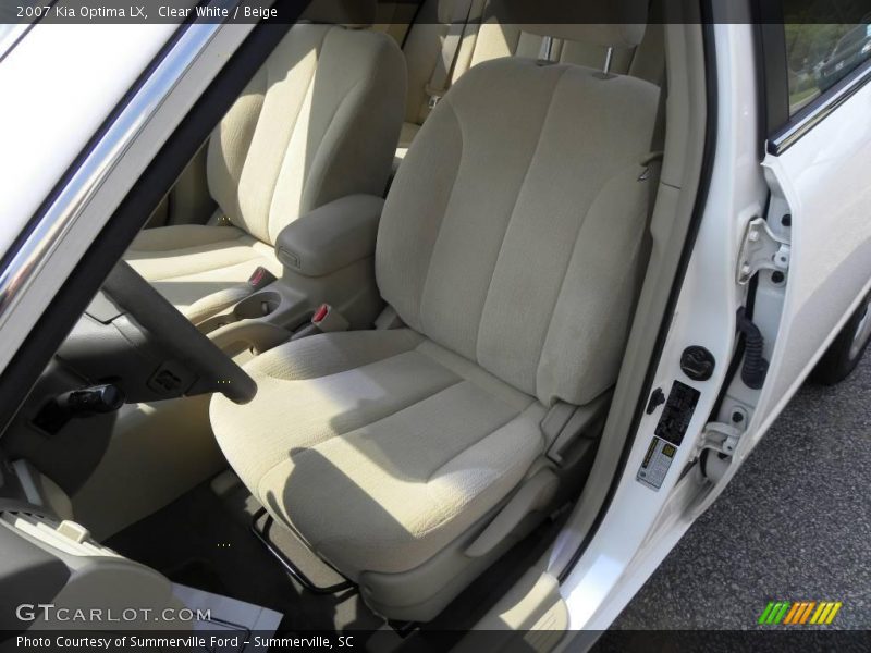 Clear White / Beige 2007 Kia Optima LX