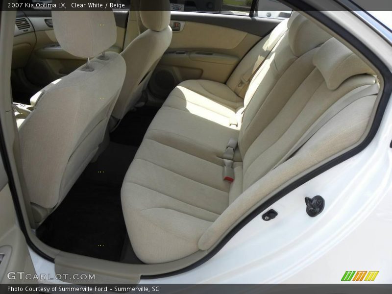 Clear White / Beige 2007 Kia Optima LX