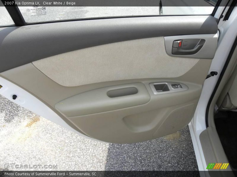 Clear White / Beige 2007 Kia Optima LX