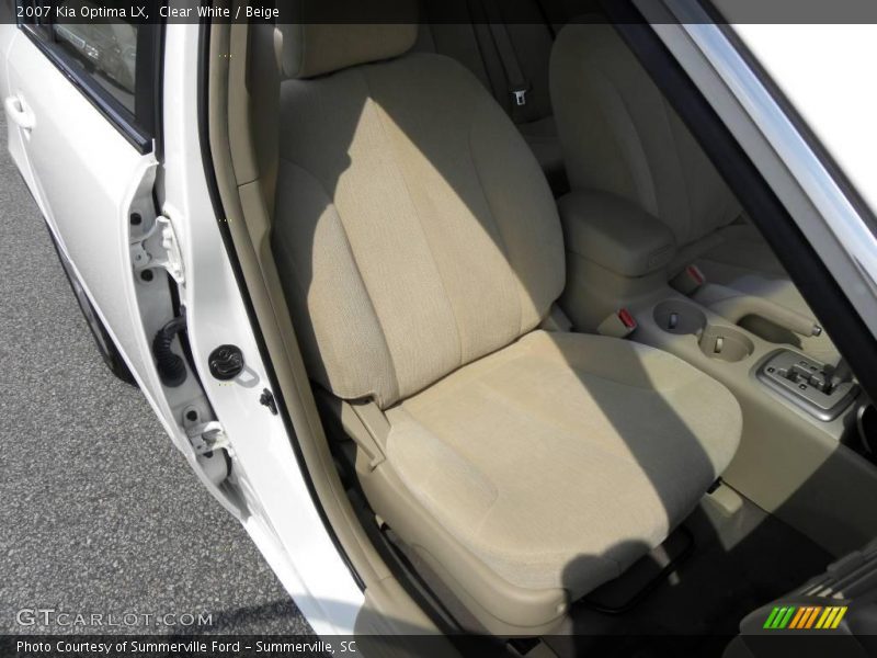 Clear White / Beige 2007 Kia Optima LX