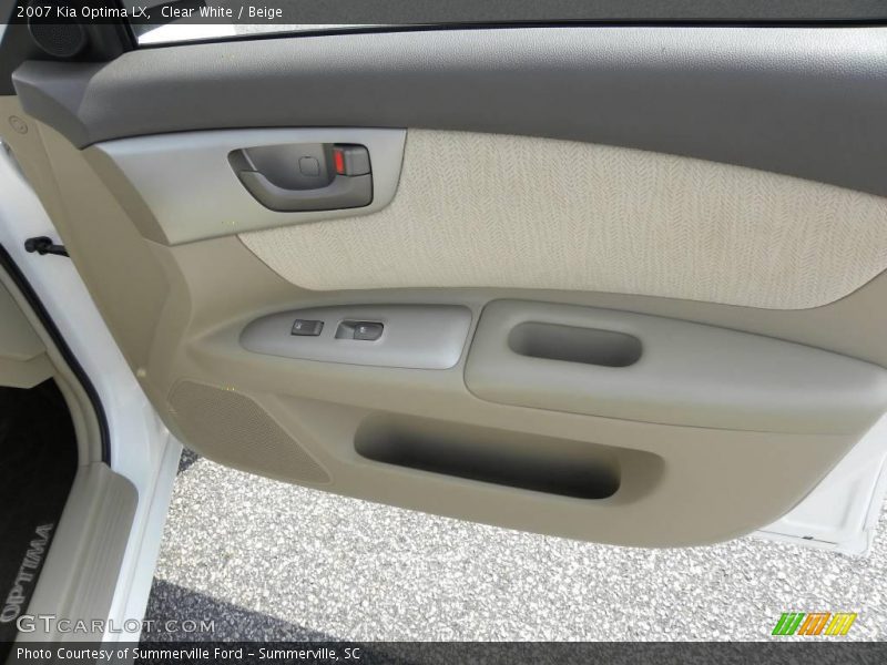 Clear White / Beige 2007 Kia Optima LX