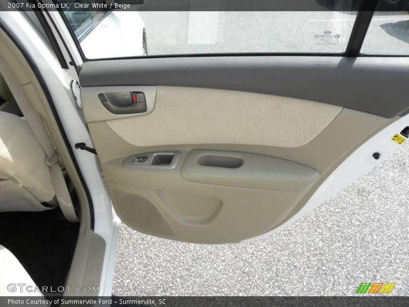 Clear White / Beige 2007 Kia Optima LX