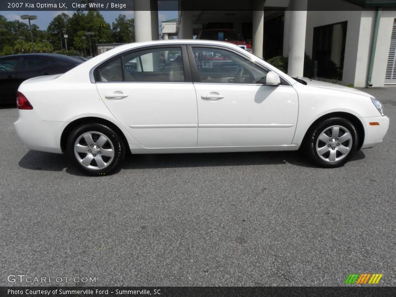 Clear White / Beige 2007 Kia Optima LX