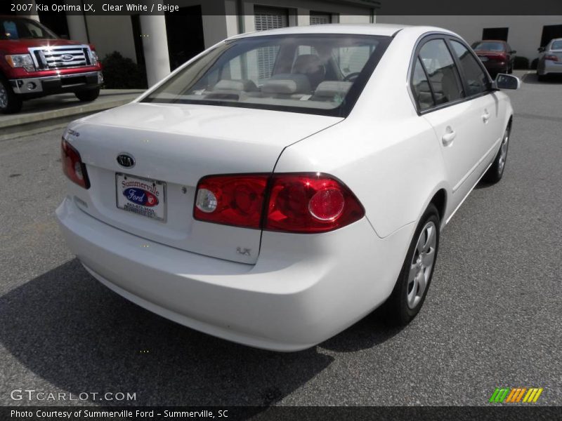 Clear White / Beige 2007 Kia Optima LX