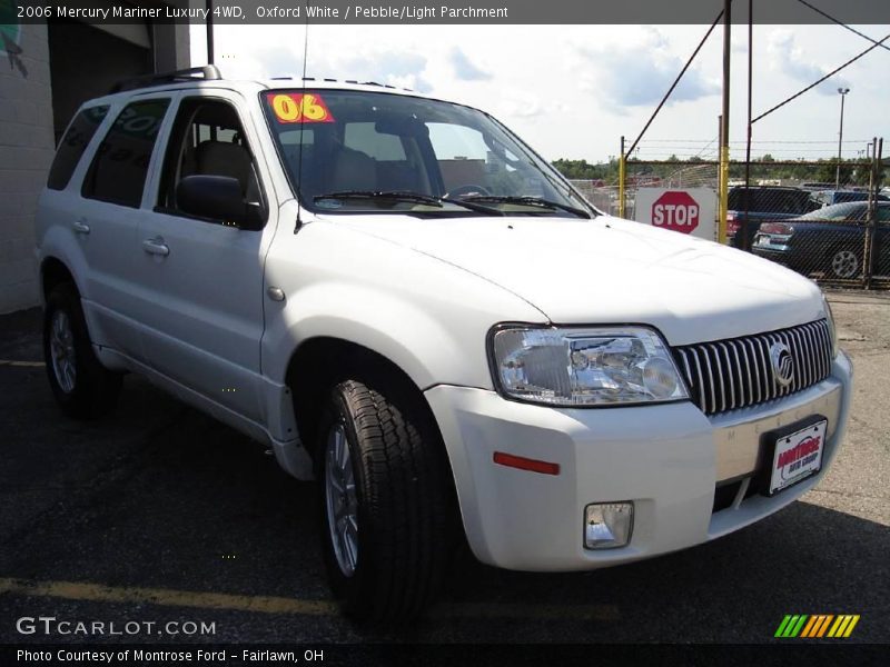 Oxford White / Pebble/Light Parchment 2006 Mercury Mariner Luxury 4WD