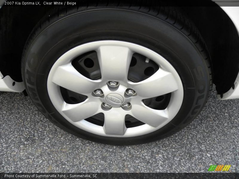 Clear White / Beige 2007 Kia Optima LX