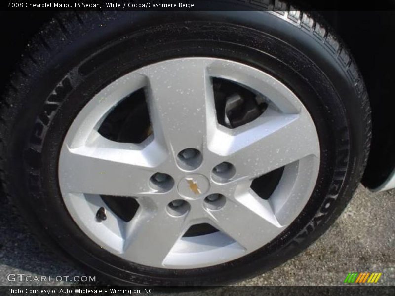 White / Cocoa/Cashmere Beige 2008 Chevrolet Malibu LS Sedan