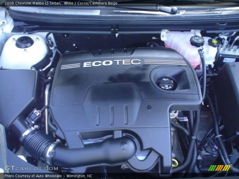 White / Cocoa/Cashmere Beige 2008 Chevrolet Malibu LS Sedan
