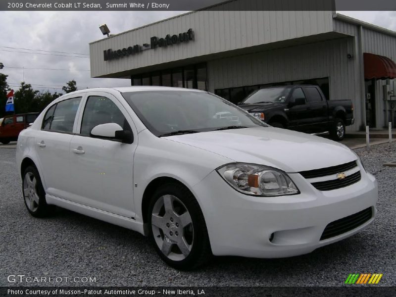 Summit White / Ebony 2009 Chevrolet Cobalt LT Sedan