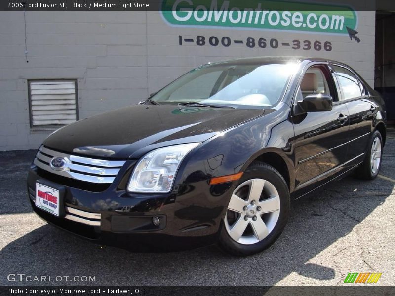 Black / Medium Light Stone 2006 Ford Fusion SE