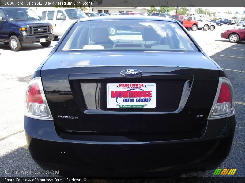 Black / Medium Light Stone 2006 Ford Fusion SE