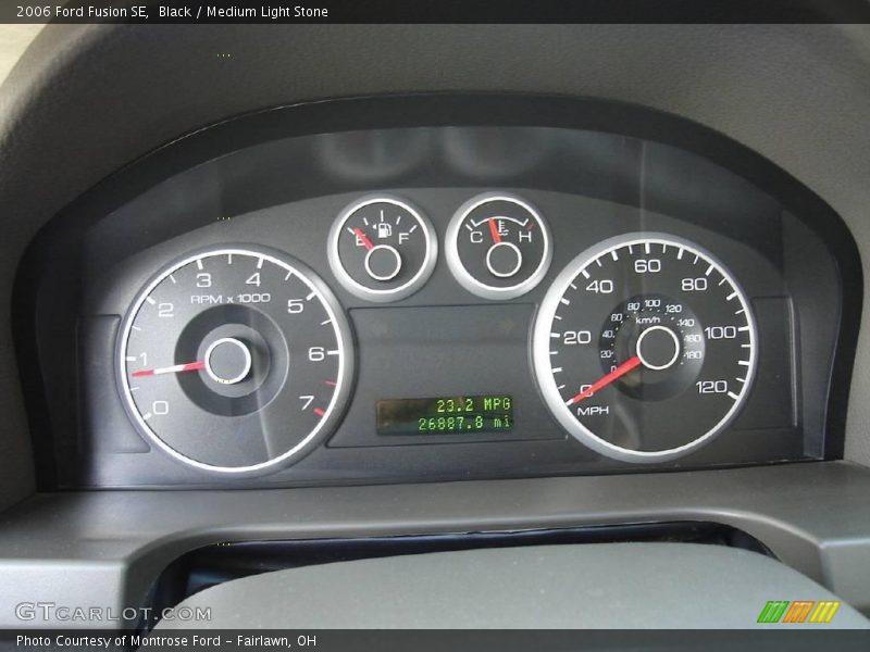 Black / Medium Light Stone 2006 Ford Fusion SE