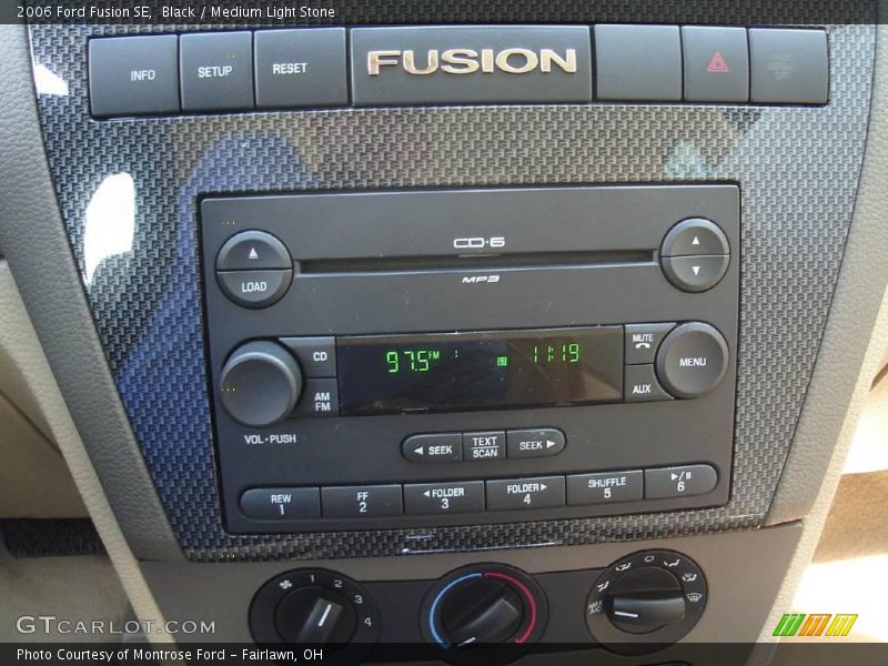 Black / Medium Light Stone 2006 Ford Fusion SE