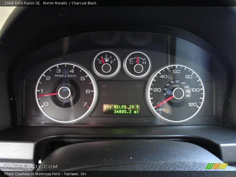 Merlot Metallic / Charcoal Black 2006 Ford Fusion SE