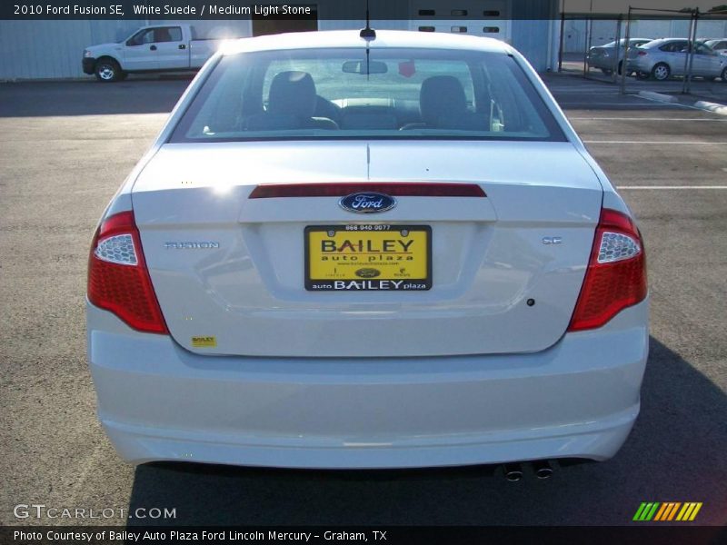 White Suede / Medium Light Stone 2010 Ford Fusion SE