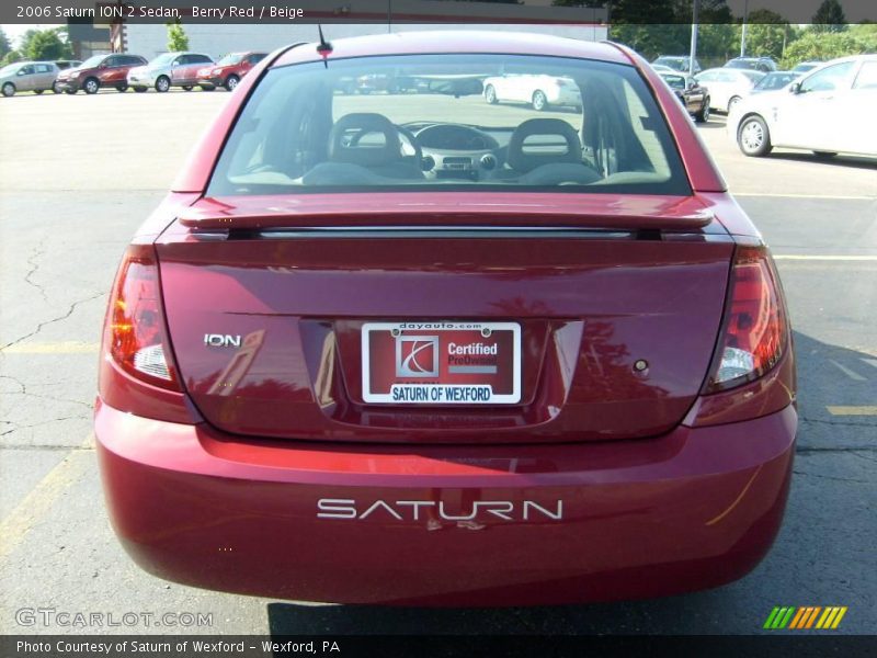 Berry Red / Beige 2006 Saturn ION 2 Sedan
