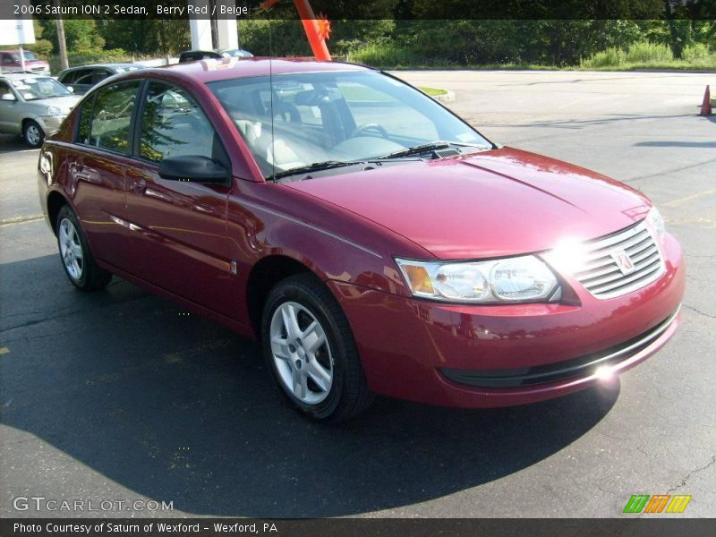 Berry Red / Beige 2006 Saturn ION 2 Sedan
