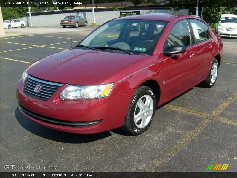 Berry Red / Beige 2006 Saturn ION 2 Sedan