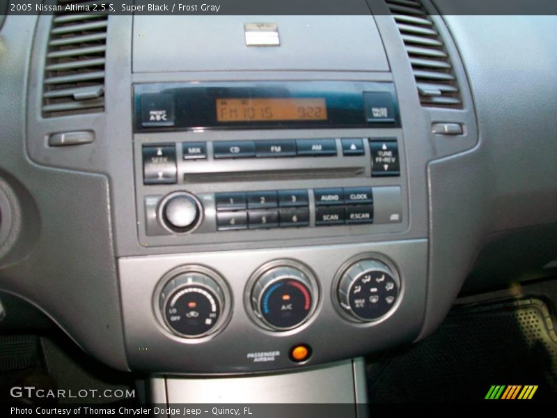 Super Black / Frost Gray 2005 Nissan Altima 2.5 S