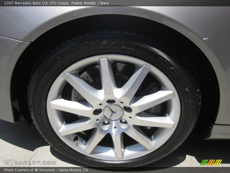 Pewter Metallic / Black 2007 Mercedes-Benz CLK 350 Coupe