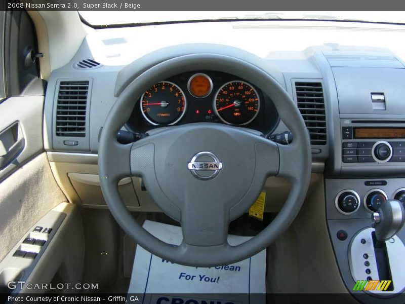 Super Black / Beige 2008 Nissan Sentra 2.0