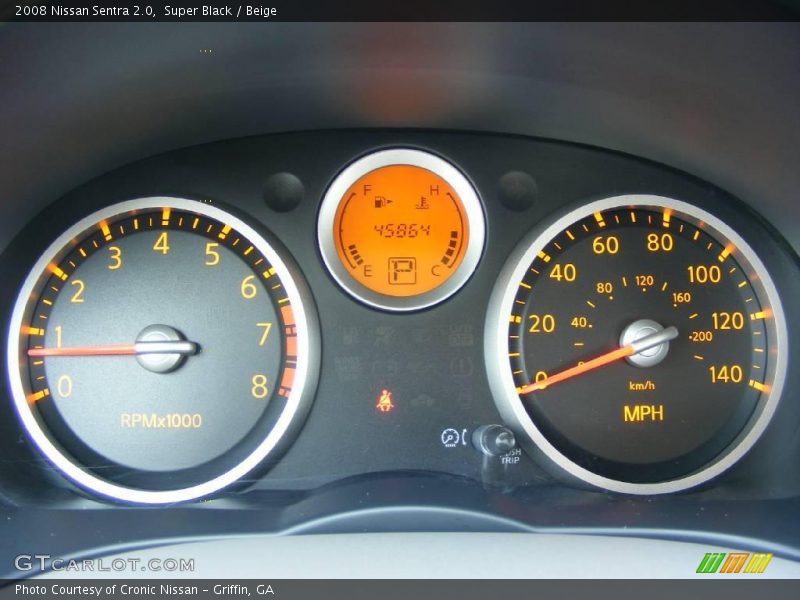 Super Black / Beige 2008 Nissan Sentra 2.0