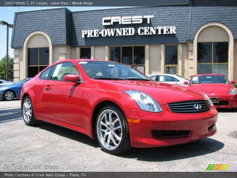 Laser Red / Wheat Beige 2007 Infiniti G 35 Coupe