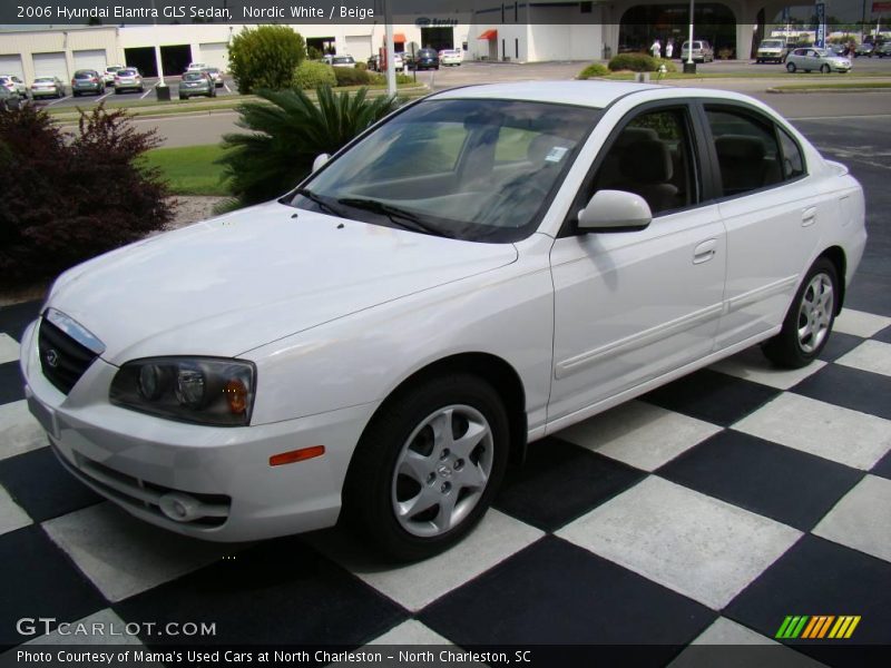 Nordic White / Beige 2006 Hyundai Elantra GLS Sedan