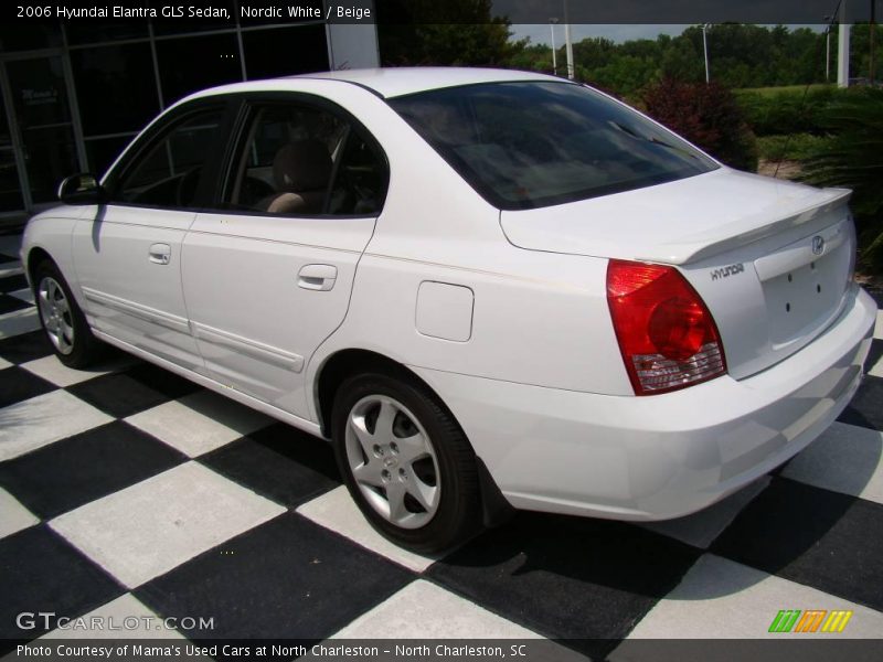 Nordic White / Beige 2006 Hyundai Elantra GLS Sedan