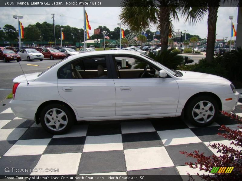 Nordic White / Beige 2006 Hyundai Elantra GLS Sedan